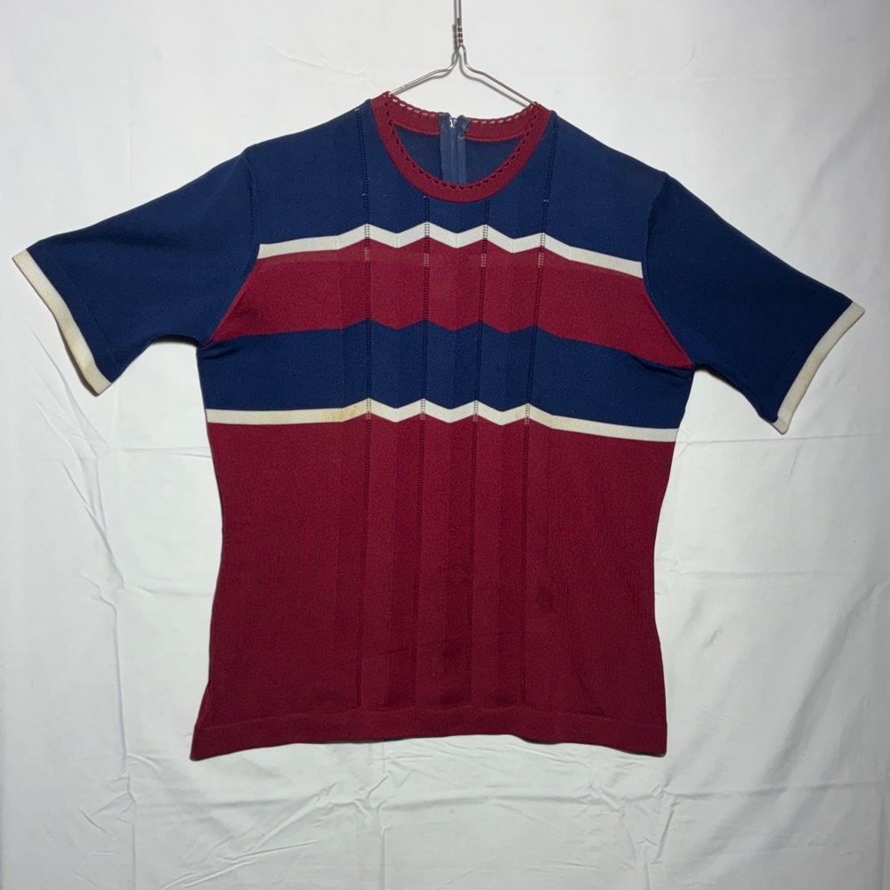 Vintage Chevron Stripe Knit Top (No Tag)